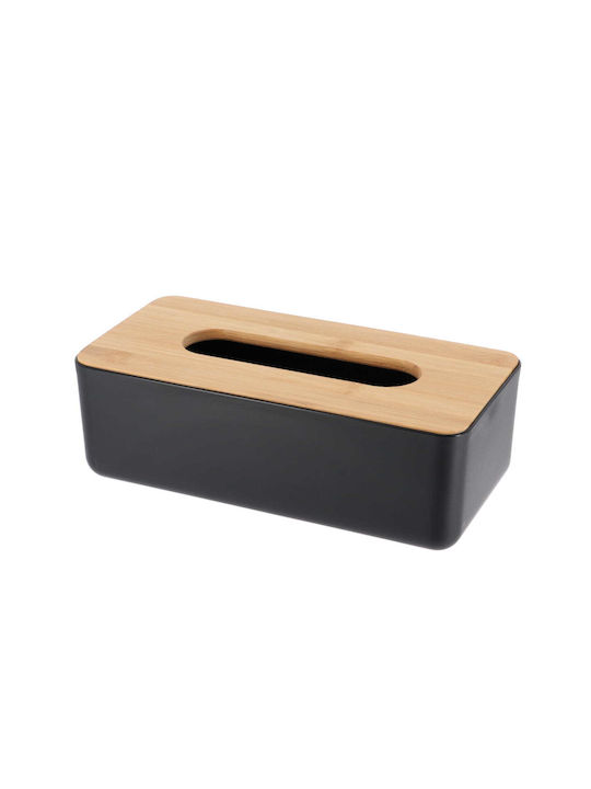 Atmosphera Atmosphera Plastic Black Tissue Holder 26.1x13.1x8.6cm