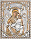 SilverBrand.gr Heiligenikone Maria Himmelskönigin Silber 22x18cm