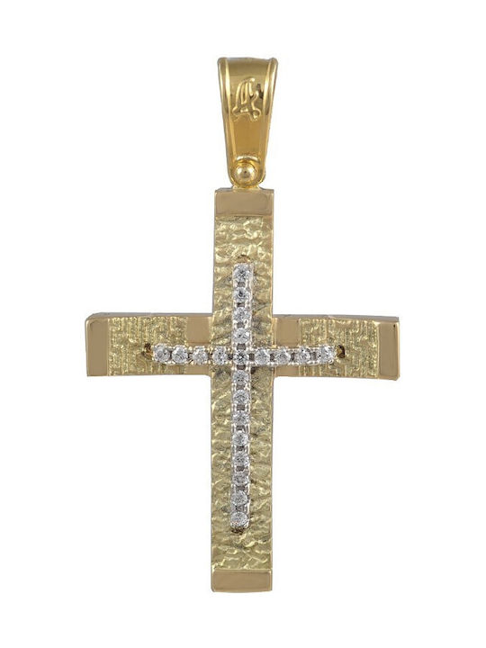 Damen Gold Kreuz 14K