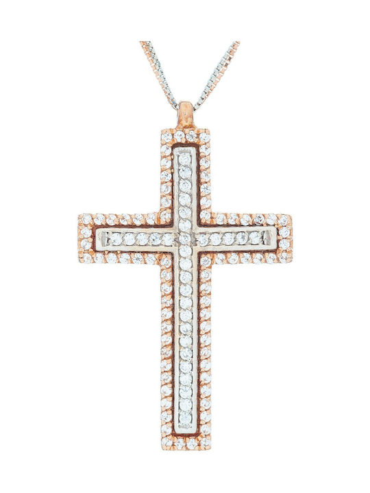 Vitopoulos Women's White Gold Cross 14K