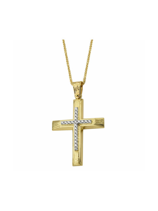 Gold Kreuz 9K mit Kette