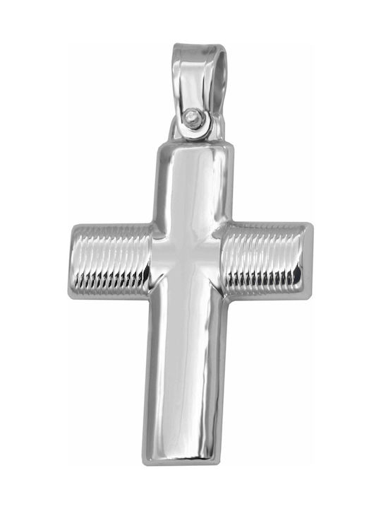 Weißgold Kreuz 14K