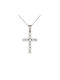 White Gold Cross 18K