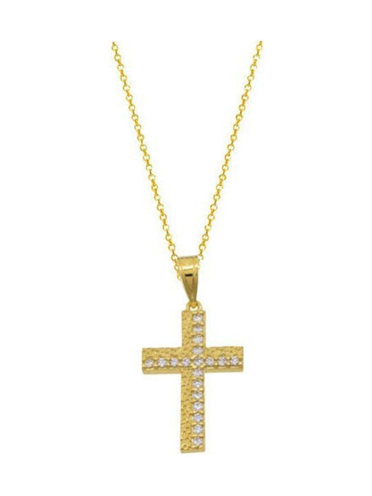 Gold Kreuz 14K mit Kette