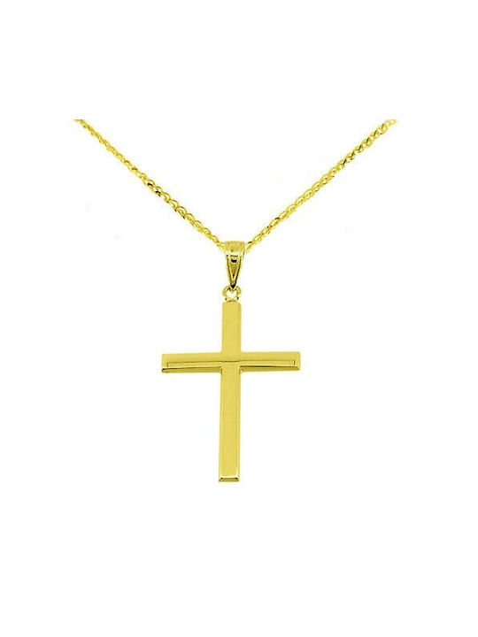 Gold Kreuz 14K mit Kette