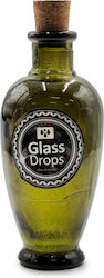 Glass Drops Flasche Wasser Glas mit Korken Grün 250ml Glass Drops Flasche Wasser Glas mit Korken Grün 250ml