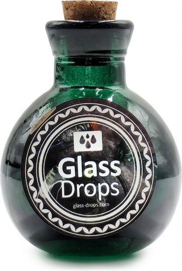 Glass Drops Flasche Wasser Glas mit Korken Grün 125ml