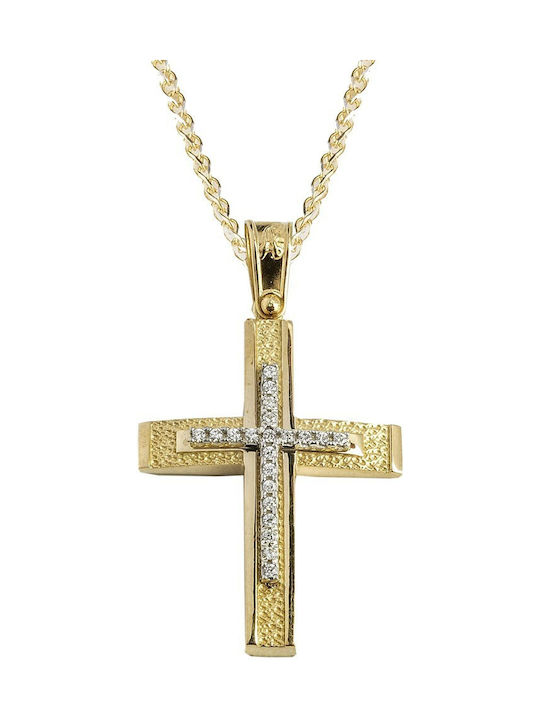 Femeiesc Aur Cruce 14K