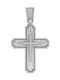 Vitopoulos Men's White Gold Cross 14K