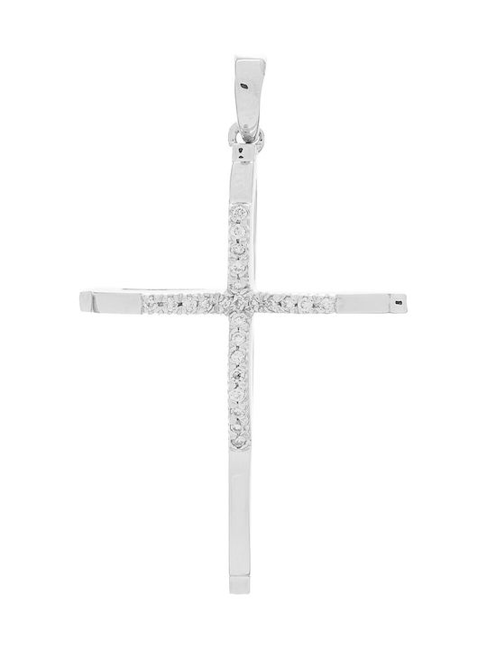 Vitopoulos Women's White Gold Cross 18K