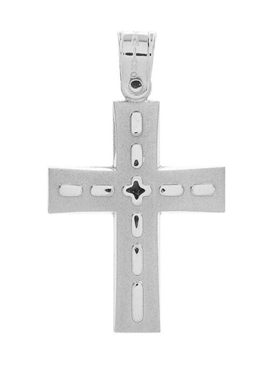 Vitopoulos Men's White Gold Cross 14K