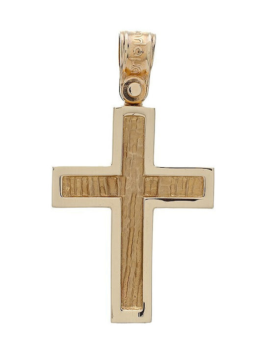 Vitopoulos Herren Gold Kreuz 14K