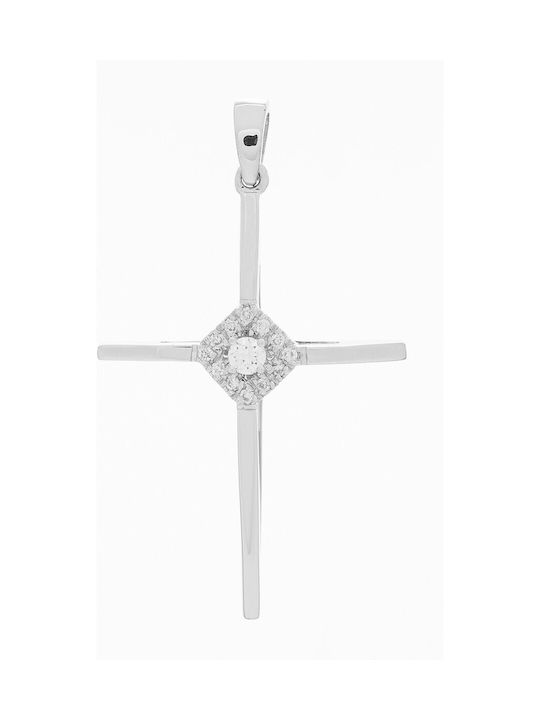 Vitopoulos Women's White Gold Cross 18K