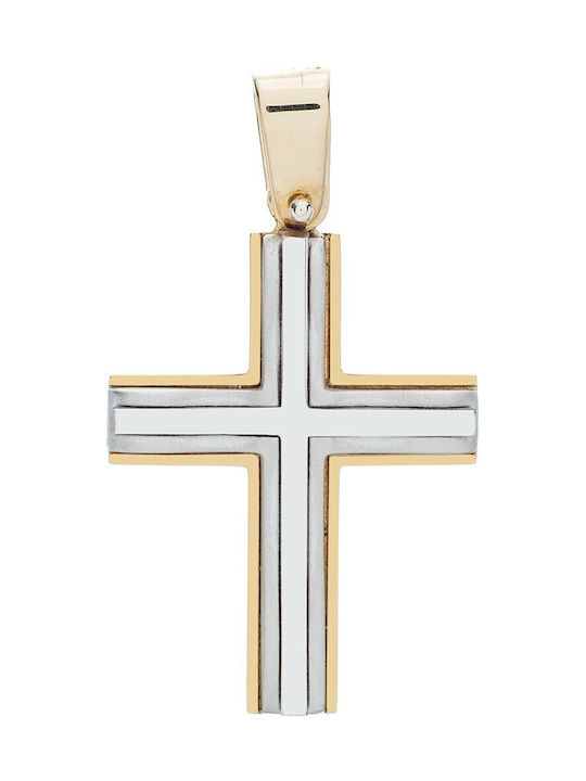 Vitopoulos Herren Gold Kreuz 14K