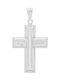 Vitopoulos Men's White Gold Cross 14K