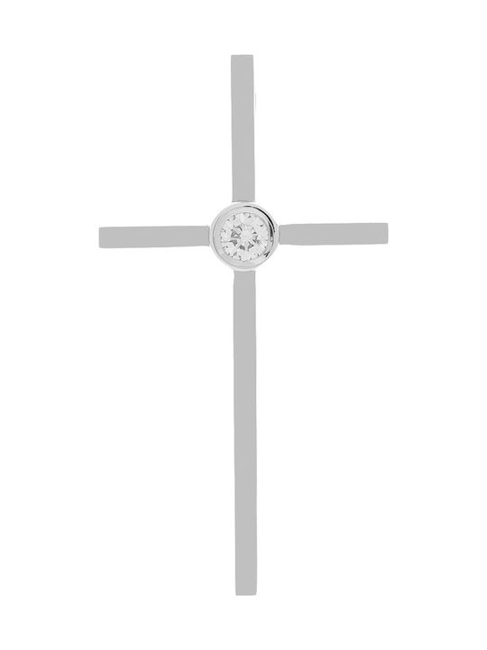 Vitopoulos Women's White Gold Cross 18K