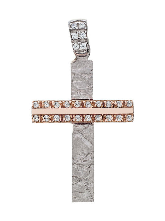 Vitopoulos Women's White Gold Cross 14K