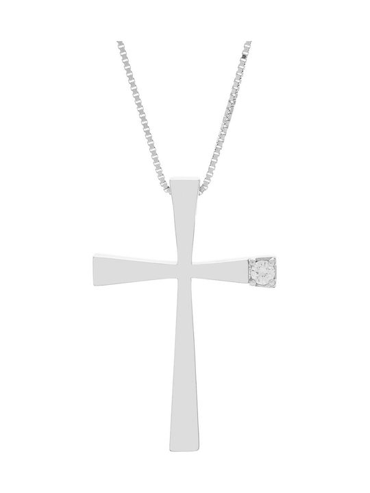 Vitopoulos Women's White Gold Cross 18K