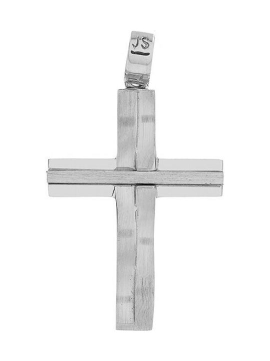 Vitopoulos Men's White Gold Cross 14K