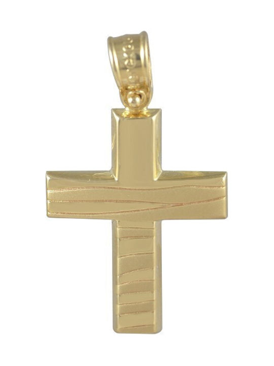 Herren Gold Kreuz 14K