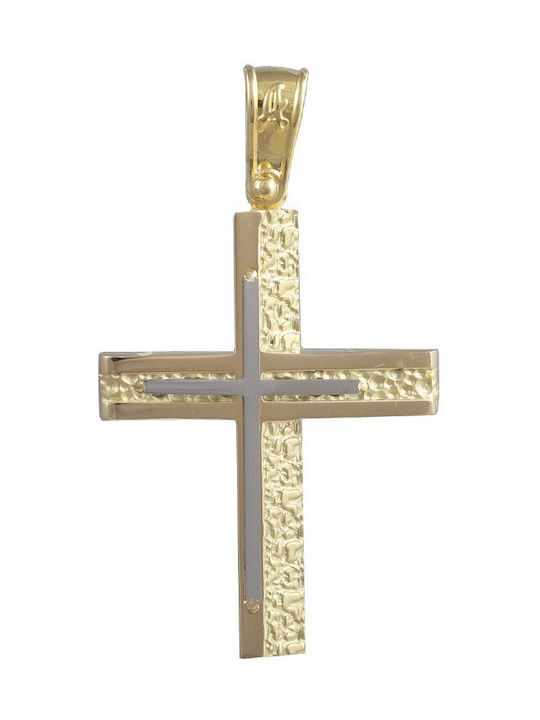 Herren Gold Kreuz 14K