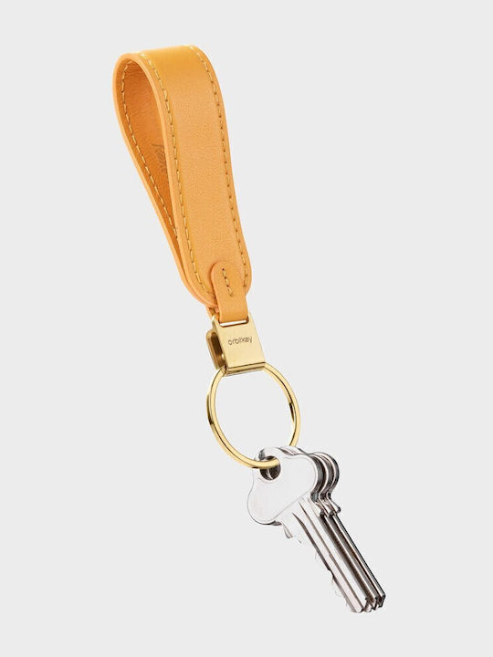 Orbitkey Μπρελόκ Δερμάτινο Πορτοκαλί