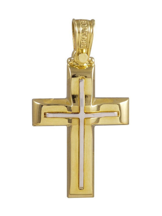 Herren Gold Kreuz 14K