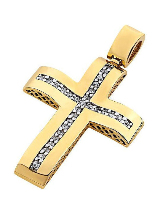 JewelStories Damen Gold Kreuz 14K