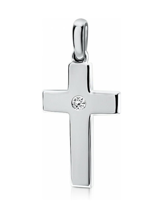 Chrilia White Gold Cross 18K