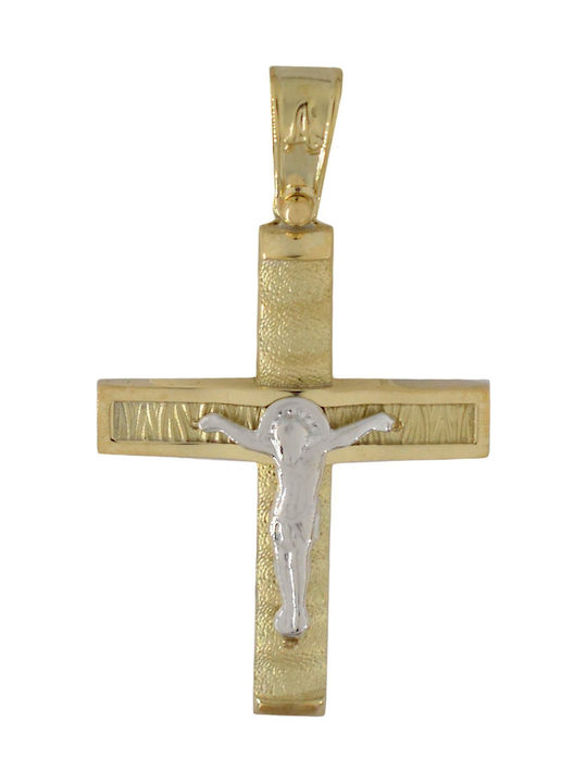 Mertzios.gr Gold Cross 14K with the Crucified