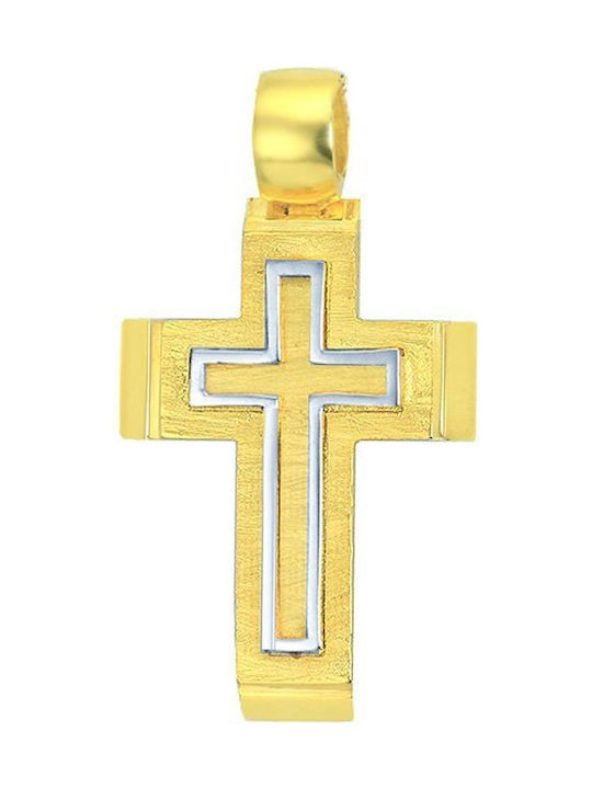 Savvidis Gold Kreuz 14K mit Kette