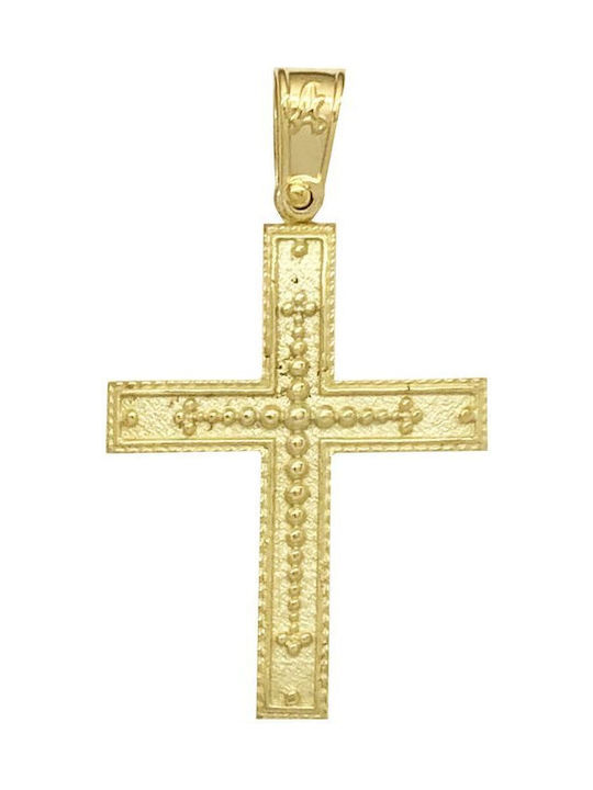 Savvidis Gold Kreuz 14K mit Kette