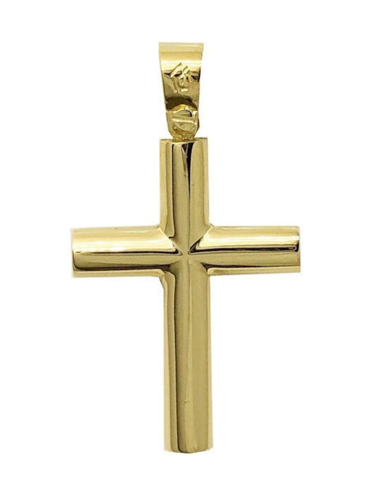 Savvidis Gold Kreuz 14K mit Kette