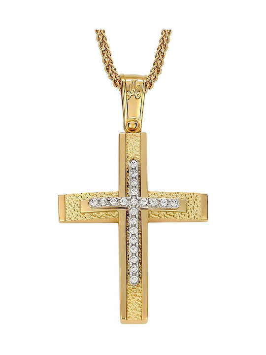 Anorado Women's Gold Cross 14K with Chain