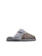 Confly Women's Slippers with Fur Gray