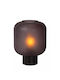 Lucide Lightning Glass Table Lamp for Socket E27 with Black Shade and Base