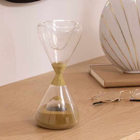 Glass Pencil Case in Beige Color 8x8x19.5cm