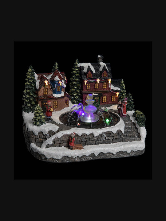 Christmas Illuminated Decorative Village with Electric 26.5x21x18.5cm.