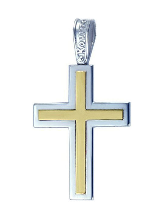 Savvidis Weißgold Kreuz 9K mit Kette