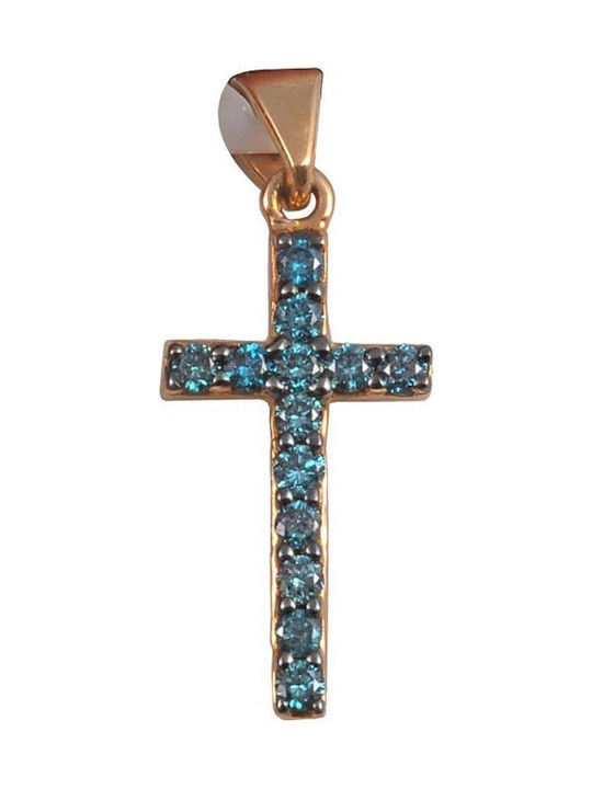 Savvidis Rose Gold Cross 18K with Chain