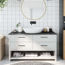 vidaXL Bench without sink L100xW30xH2cm Sc. Grey