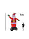 Outdoor Inflatable Illuminated Santa Claus Electric Red