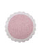 Nattiot Kinder Teppich Rosa Rund mit Durchmesser 120cm