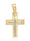 Savvidis Herren Gold Kreuz 14K mit Kette