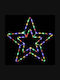 Plastic Christmas Decorative Pendant Star 52x55cm Multicolour