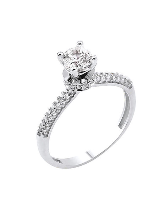 Single Stone from White Gold 14K