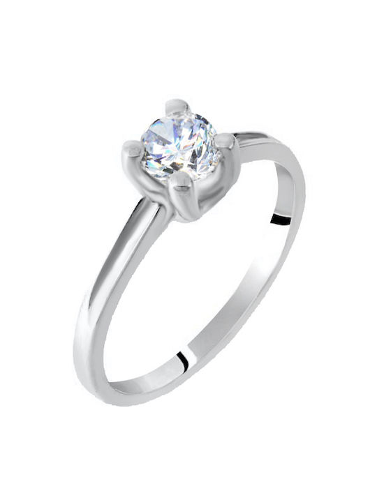 Single Stone from White Gold 14K