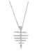 Art Collection Necklace with design Heart from White gold 18k with Diamond