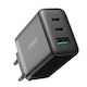 Joyroom Φορτιστής Χωρίς Καλώδιο με Θύρα USB-A και 2 Θύρες USB-C 32W Μαύρος (JR-TCF10)