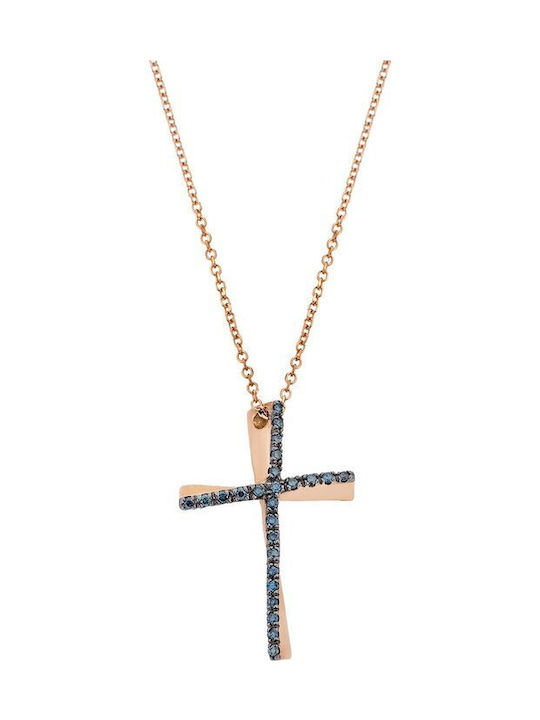 Savvidis Rose Gold Cross 18K